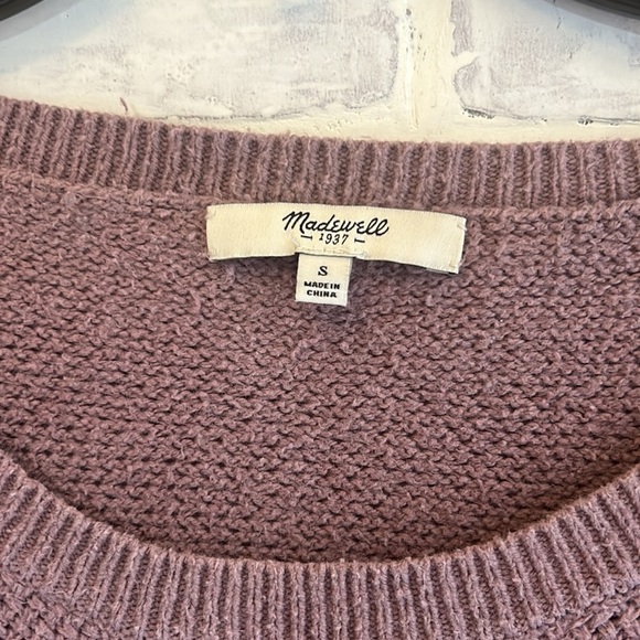Madewell Women’s Long Sleeve Sweater Knit Purple Warm Crewneck Preppy Size Small - Picture 3 of 10